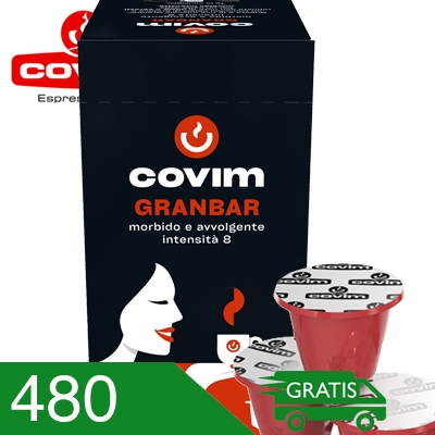 480 Capsule Caffè Covim Miscela Granbar Compatibili Nespresso