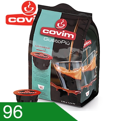 96 Capsule Caffè Covim Miscela Granbar Compatibili Dolce Gusto